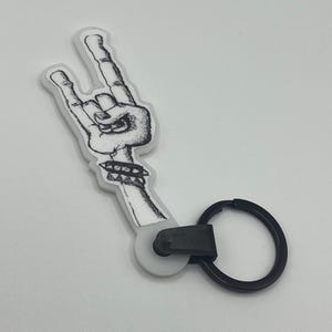 Rock hand keychain