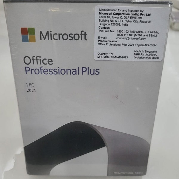 Clé à vie Microsoft Office 2021 Pro Plus