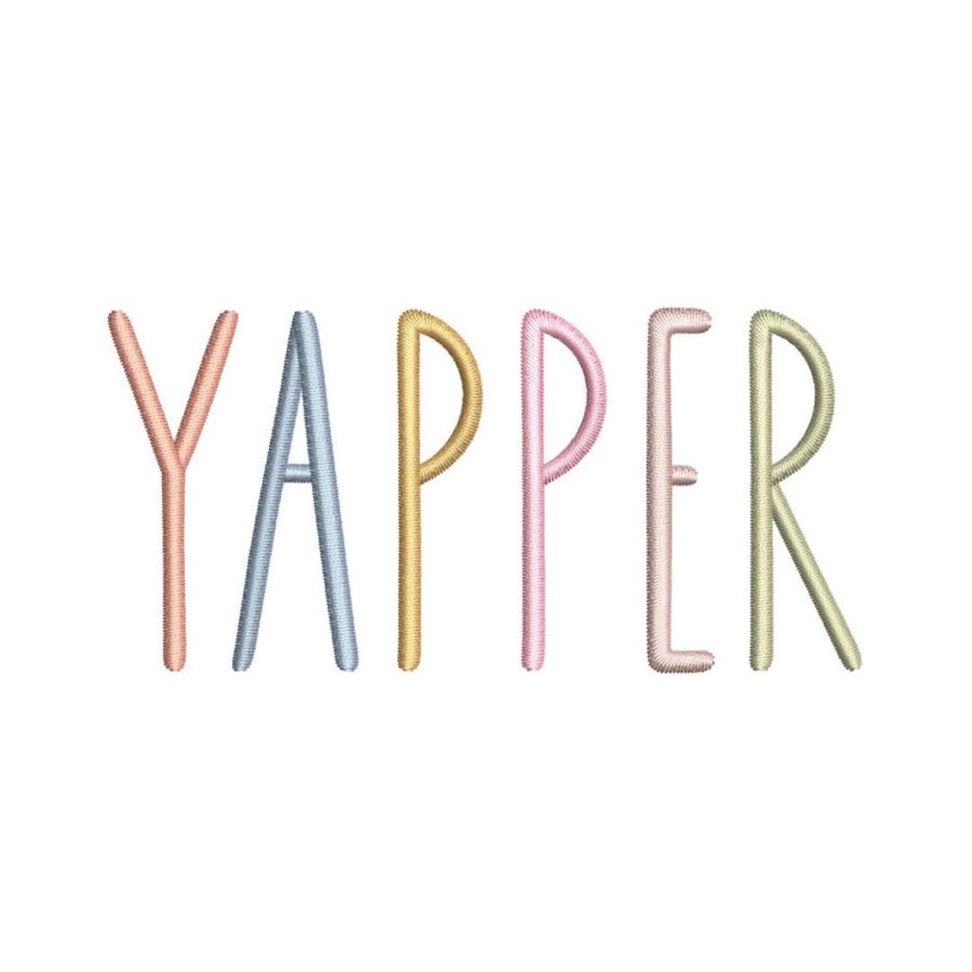 Yapper Design Yapper Embroidery Design, Slang Digital File, 4 Sizes - Etsy