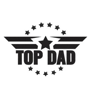 Dad Machine Embroidery Design, Digital File, 3 sizes