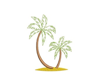 Palm Embroidery Design, Digital File, 3 sizes
