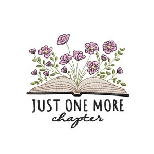 Blumenbuch, Stickmuster, digitale Datei, Just One More Letter, 3 Größen