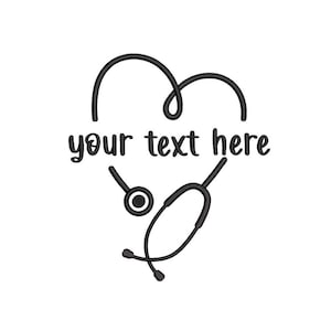 Nurse Embroidery Design, Digital File, 4 sizes