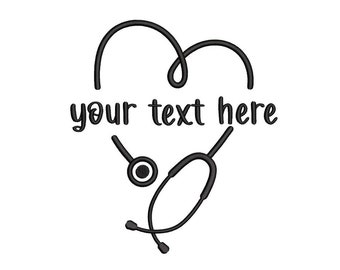 Nurse Embroidery Design, Digital File, 4 sizes