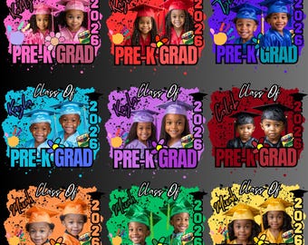 Pre-K Grad Templates /Graduation/Class of 2026/Grad T-shirts/Personalized/Canva Pro Template DIY/Sublimation