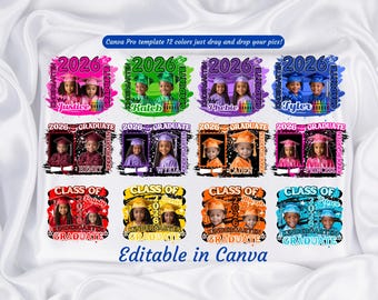 2026 Kindergarten Grad Template Bundle /Graduation/Class of 2026/Grad T-shirts/Personalized/Canva Pro Template DIY/Sublimation
