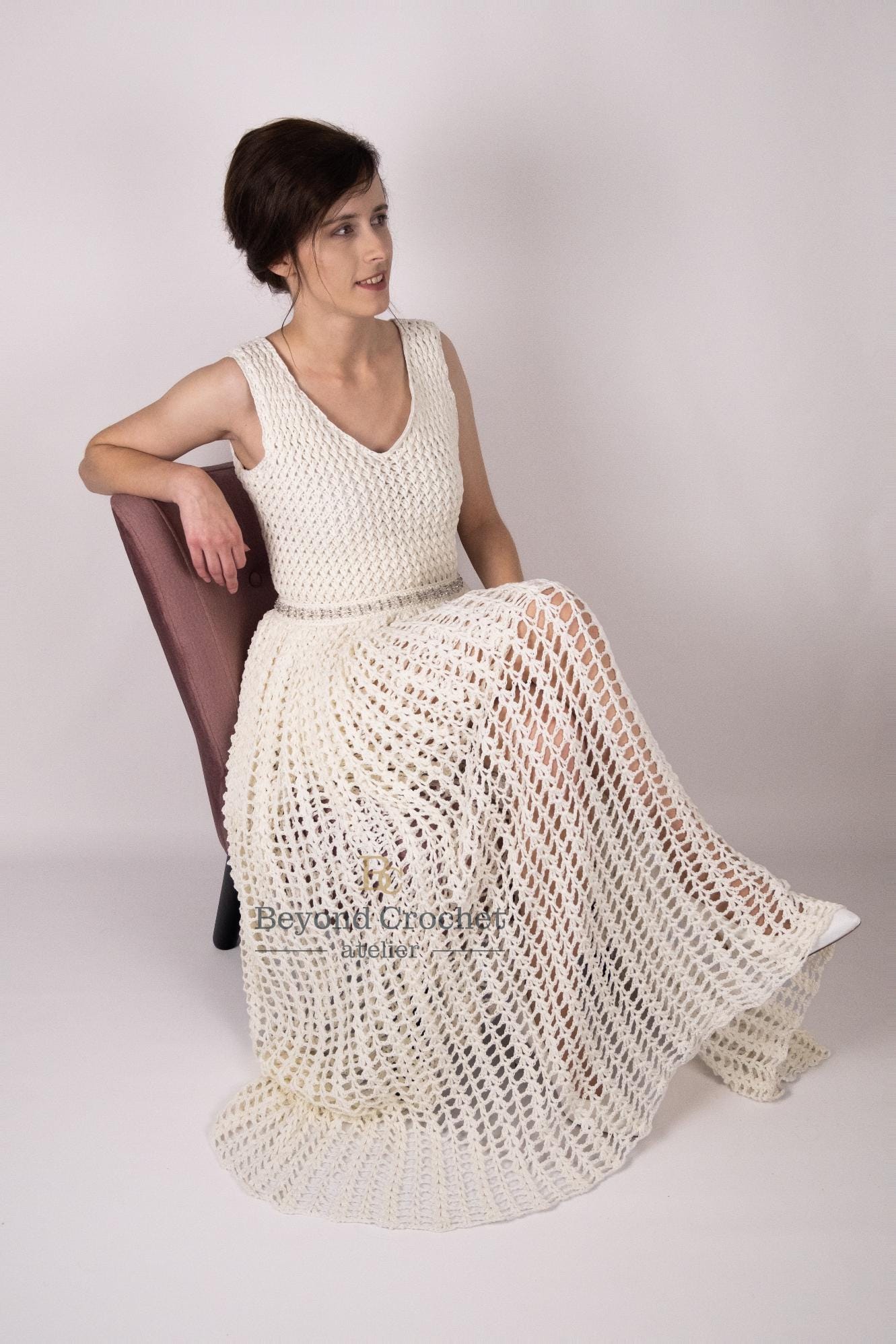 36 Crochet Wedding Dresses for a Handmade Bridal Look 2 Crochet (wedding) dress Scarlett crochet pattern L/xl