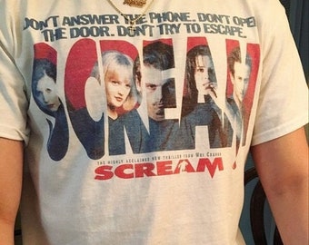 Scream Movie Vintage Shirt -vintage clothing,vintage t shirt,vintage tshirt,scream movie t shirt,aesthetic shirt,aesthetic clothing,horror