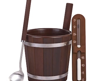 Sauna and Bath Essentials Set – 3-Piece Spa Accessory Kit for Home Sauna & Steam Room