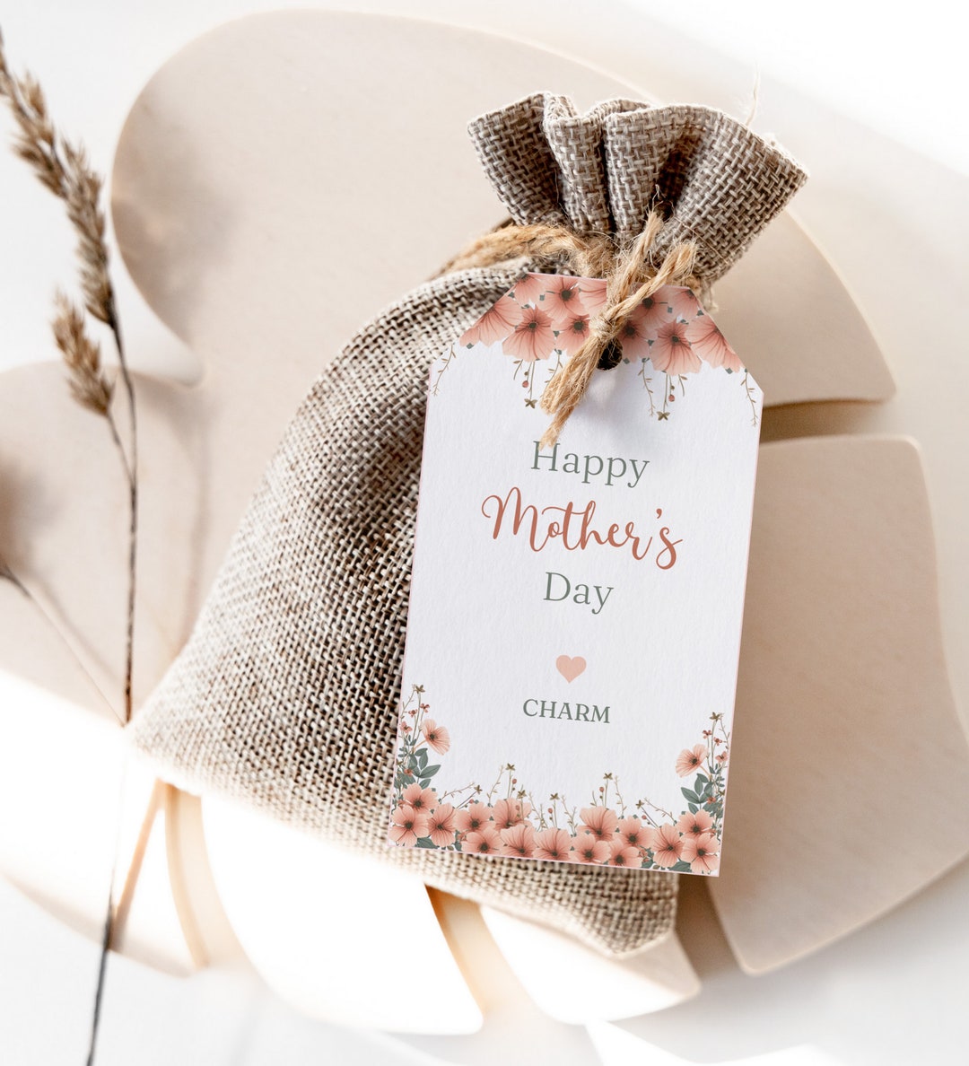 Editable Mothers Day Gift Tag Happy Mothers Day Tags, Printable Floral ...