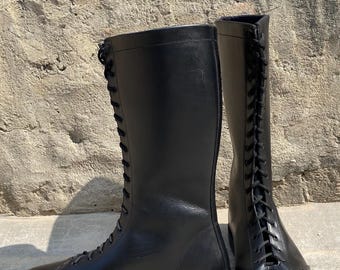 Handmade Pro Wrestling Boots, Custom Sizes Available|Rubber&leather sole available