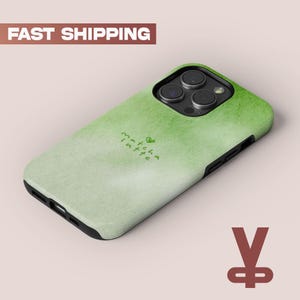 Matcha Latte Grün Handyhülle Farbverlauf Buntes Design Muster, MagSafe iPhone 16 Pro Max, 15 Plus, 14, 13 Mini, Samsung S24 S23 S22 Ultra