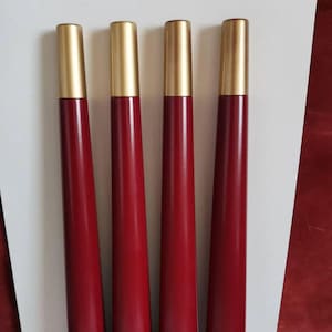 Redwood Table Legs, Tapered Wood Legs for Table with Cap, Solid Red Oak Legs for Table, Natural Coffee Table Legs, Gift Turned Wood Legs