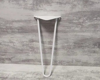 Zeitgenössisches Metallbein 40cm Hoch, Minimalistisches Bein Für Kaffee- und Esstische, Midcentury Bein Weiß, Tischbeine aus Metall, Couchtischbeine