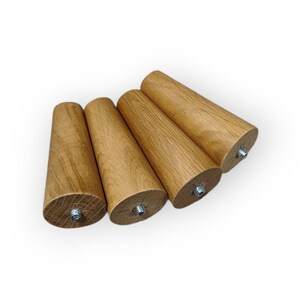 Tapered Walnut Table Legs, Solid Wood Furniture Feet