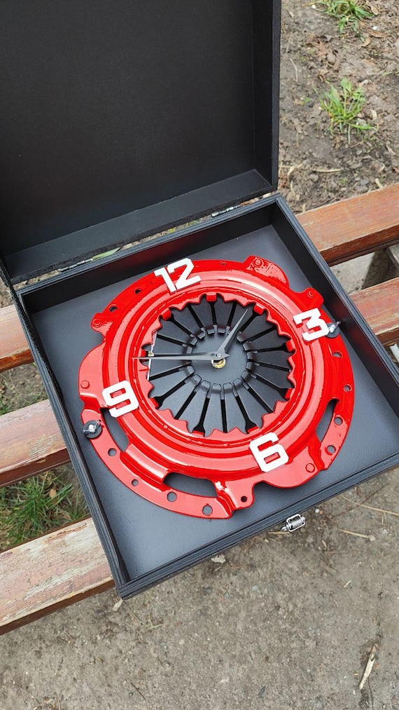 Clutch Disc Clock, Automotive Wall Art, Car Lover Gift