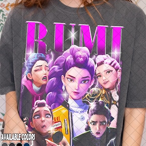 T-shirt Rumi couleurs confort rétro des années 90, T-shirt fan Rumi, cadeau pour femme et homme T-Shir unisexe