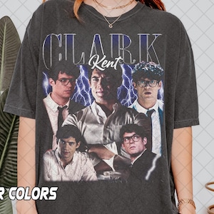Retro 90&#39;s Comfort Colors Clark Kent Vintage T-Shirt, Clark Kent Bootleg Grafik Fan Tee T-Shirt, Geschenk für Frauen und Männer
