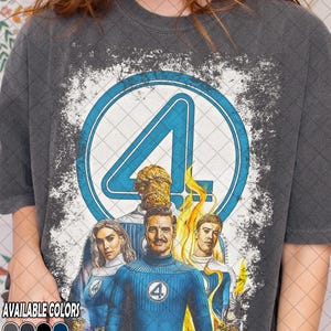 Retro 90&#39;s Comfort Colors Fantastic Four T-Shirt, Fantastic Four Graphic Tee T-Shirt, Gift For Woman and Man Unisex T-Shirt