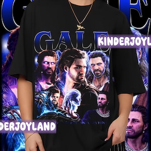 Retro 90&#39;s Gale Baldurs Gate 3 Vintage T-Shirt, Gale Baldurs Gate 3 Bootleg Fan Tee Graphic T-Shirt, Gift For Woman and Man Unisex T-Shirt