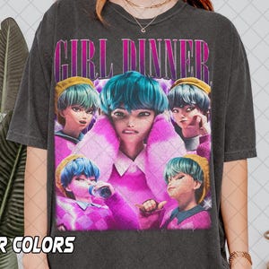 Retro jaren 90 comfort kleuren meisje diner babyshirt, meisje diner baby bootleg fan tee T-shirt, cadeau voor vrouw en man T-shirt uniseks