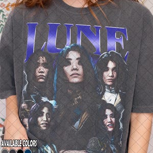Retro 90&#39;s Comfort Colors Lune T-Shirt, Lune Fan Tee Graphic T-Shirt, Gift For Women and Man Unisex T-Shirt