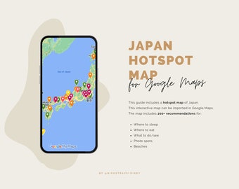 Japan travel map in Google Maps - incl. Japan highlights and hidden gems