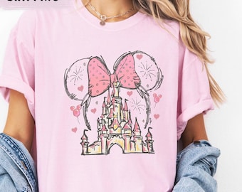 Disney Minnie Castle Shirt, Comfort Colors Magic Kingdom Family Shirt, Vintage Disney Shirt, Disneyland Shirt, Minnie Ears tee