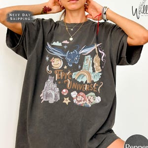 Comfort Colors Epic Universe Shirt for Orlando Park Trip, Family 2025 Vacation Tee, Mario and Dragon Shirt, Magic Kingdom Theme Park Tee