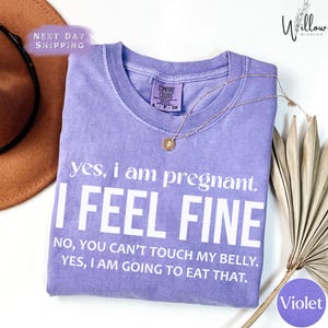 Comfort Colors Funny Pregnancy Shirt, Yes I Am Pregnant Tee, New Mom Maternity Shirt, Pregnancy T-Shirt, Gift for Moms, Mother&#39;s Day Gift