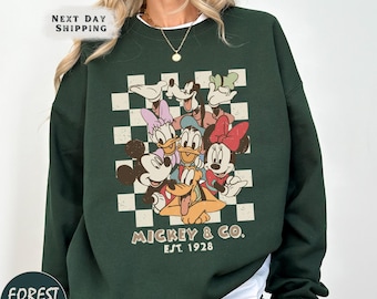 トップス 80s micky flocky printed sweat Walt Disney flocked Mickey Mouse vintage sweatshirt XL | eBay