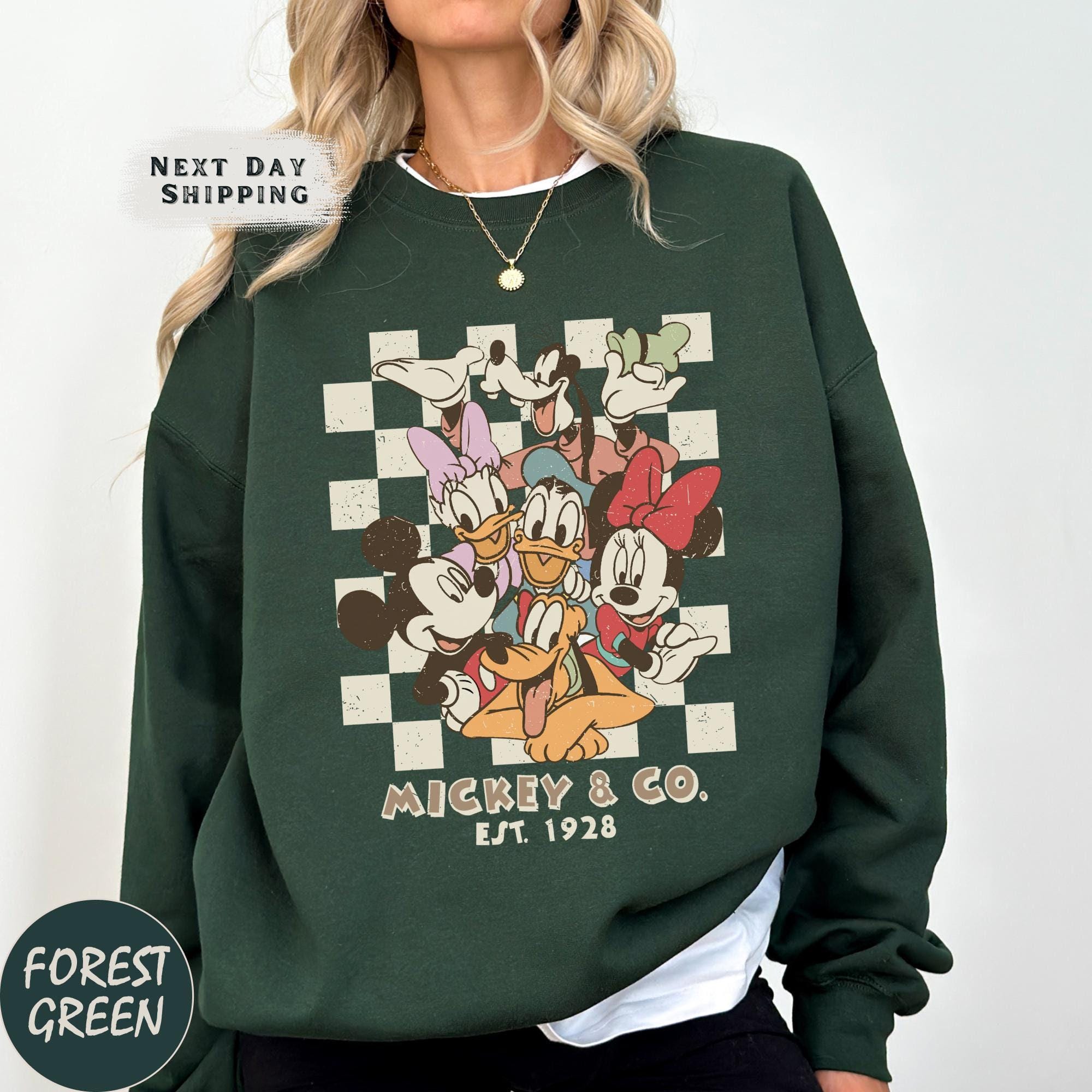 Mickey and Friends Sweatshirt - Etsy Mickey and Friends Sweatshirt - Etsy