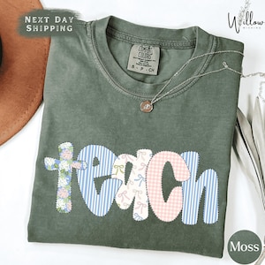 Cute Teacher Comfort Colors Tee, Spring Floral Teacher Shirt, Teacher Appreciation Gift, Teaching Shirt for Women, Gift for Educators