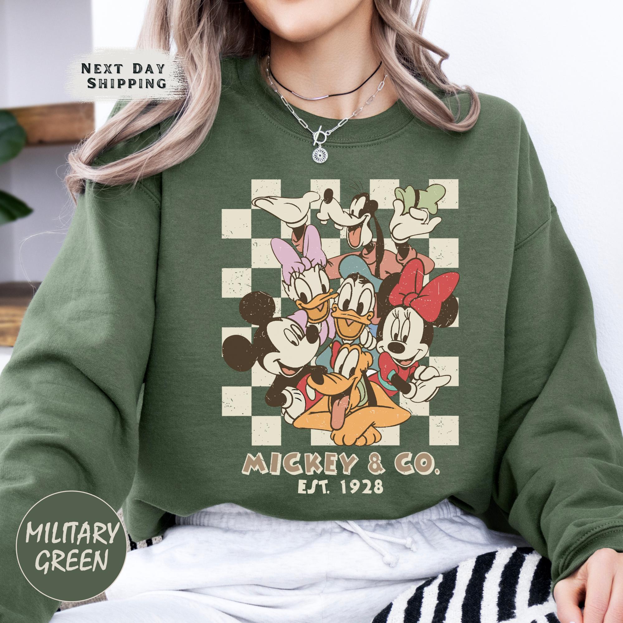 Vintage Mickey & Co 1928 Crewneck, Mickey and Friends Sweatshirt 