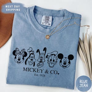 Comfort Colors Disney Trip Tee, Mickey & Co. est. 1928 Shirt, Mickey And Friends Tee,Disney Trip Shirt, Family Matching Shirt, Gift For Her
