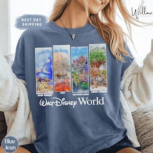 Disney World Comfort Colors Shirt, Vintage Magic Kingdom Epcot Animal Kingdom Hollywood Studios Tee, Disney Vacation Family Matching Top
