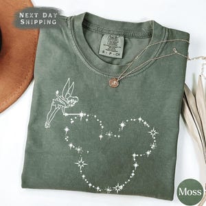 Tinkerbell Disney Trip Comfort Colors Shirt, Pixie Dust Magic Tee, Disneyworld Princess Shirt, Inspired Disney Family Shirt, Gift for Her