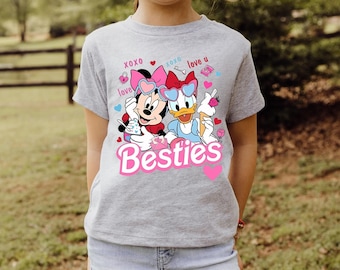 Disney Valentine Bestie Shirt,  Minnie and Daisy Bella Canvas Shirt, Valentine Tee, Matching Disney Shirt, Disney Trip 2024, Valentine Gift
