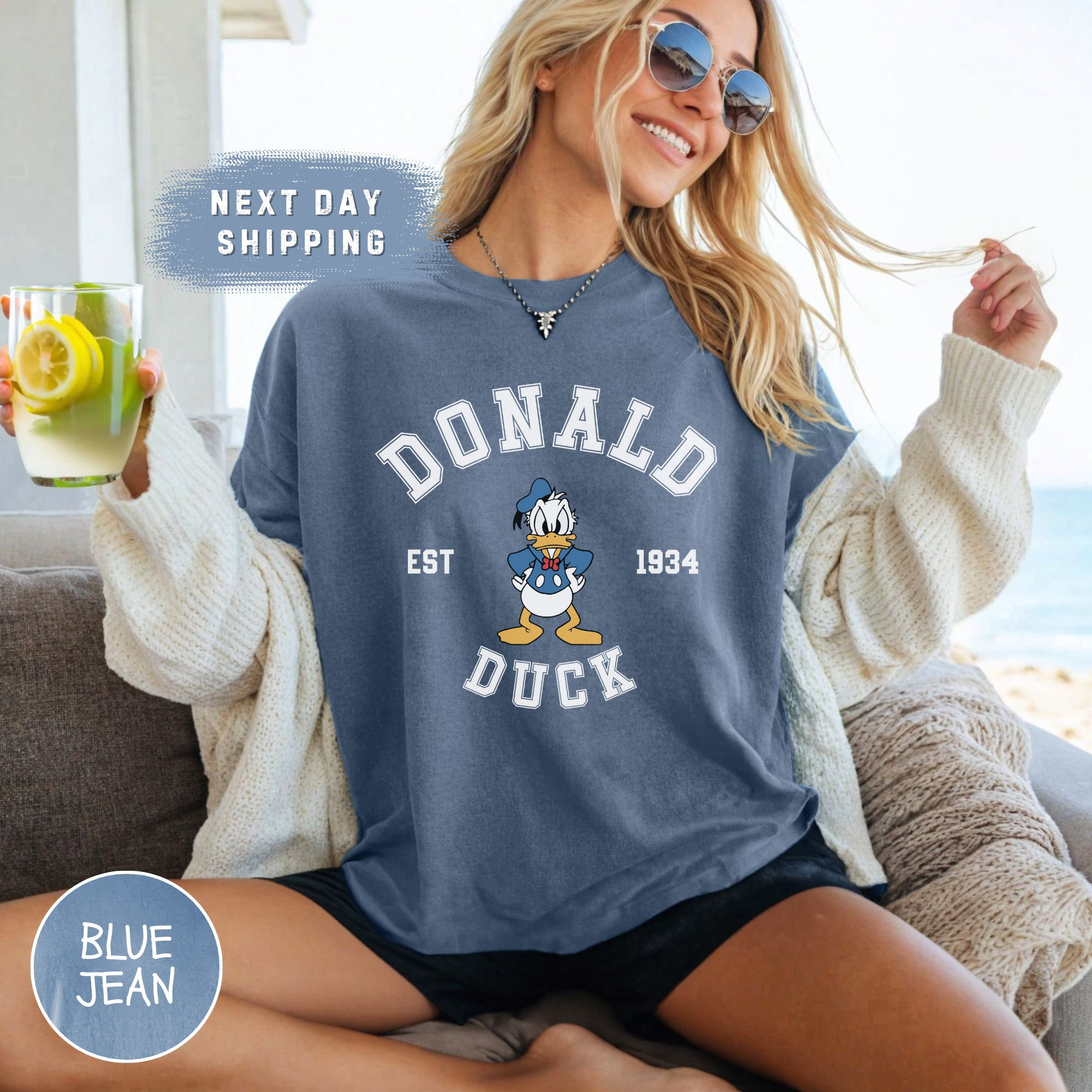 Disney Donald Duck Comfort Colors®-shirt, vintage Donald Duck-shirt est 1934, Donald Graphic T-shirt, shirt Disney Trip, shirt Disneyland, shirt Disneyland