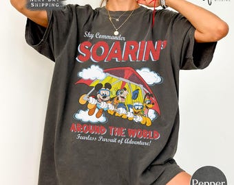Disneyland Family 2026 Comfort Colors Tee, Vintage Soarin' Ride Shirt, Epcot Mickey & Friends Vacation Shirt, Disney Trip Gift for Families