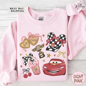 White MAN Plus Oversized Lightning McQueen Pixar Cars License Print Hoodie White MAN Plus Oversized Lightning McQueen Pixar Cars License Print Hoodie