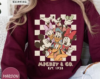 Vintage Mickey & Co 1928 Crewneck, Mickey and Friends Vintage Mickey & Co 1928 Crewneck, Mickey and Friends