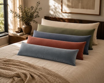 Handmade Velvet Body Pillow Cover – Throw Pillow, Single Cover or Insert Option, Custom Size Body Pillow Case , Luxury Lumbar Pillow