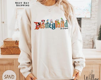 Disneyland The Original Sweatshirt, Mickey and Friends Vintage Pullover, Disney Family Trip Crewneck, Cozy Disneyland Sweater