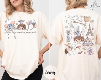 Remy Ratatouille Little Chef Comfort Colors Tee, Linguini Colette Tatou Disney Paris France Chef Shirt