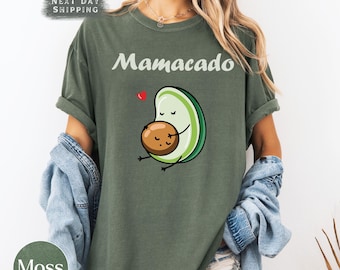 T-shirt Mamacado, chemise grossesse nouvelle maman, cadeau de baby shower, chemise de maternité drôle, t-shirt faire-part de naissance, chemise de maternité couleurs confort