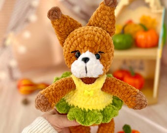 Haakpatroon amigurumi-eekhoorn: pluche herfstdecor (pdf) tutorial over naaien in het Engels (VS-termen)