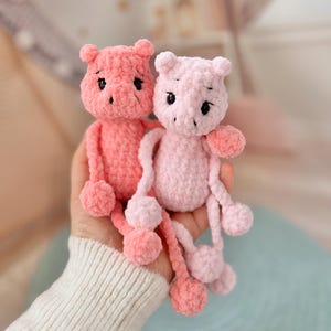 Amigurumi pig  pattern PDF Crochet tutorial in English (USA terms) Crochet piglet pattern Easy pig pattern for beginners No sew DIY pattern