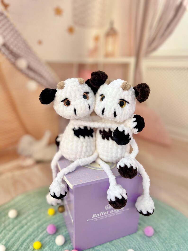 Amigurumi Glam Cow Pattern PDF Crochet Low Sew Tutorial in English (USA ...
