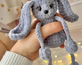 Häkelanleitung Häschen PDF No Sew Amigurumi Häschen Häkelanleitung DIY Plüschtier Schritt-für-Schritt Anleitung Dingling Little Bunny